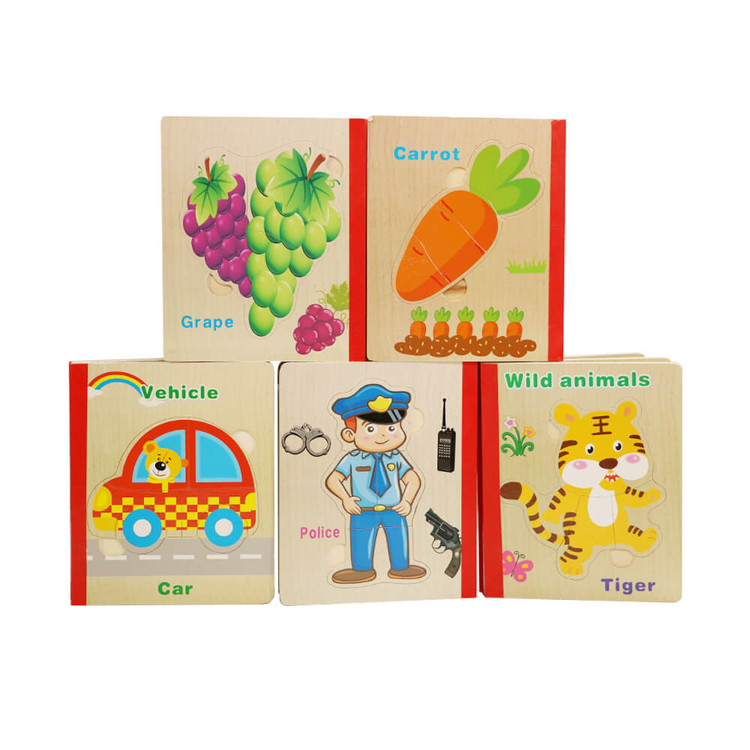 پازل کتابی چوبی ۳ برگی(مبتدی)۴ تیکه